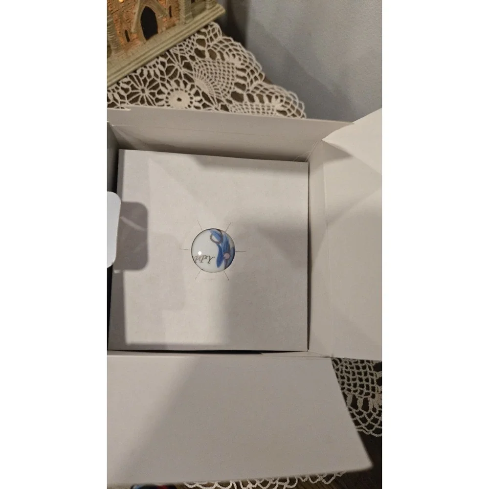 Lladro Angelic Wishes Ball Ornament Happy New Year Porcelain Spain w/ Box Rare